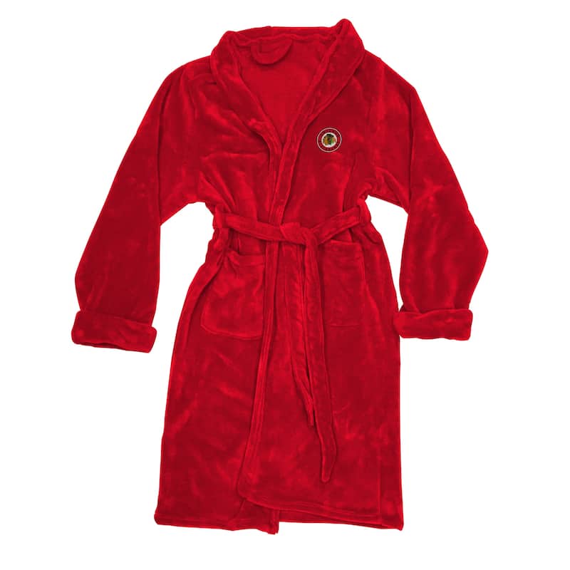NHL Officially Chicago Blackhawks Men's Silk Touch Bathrobe