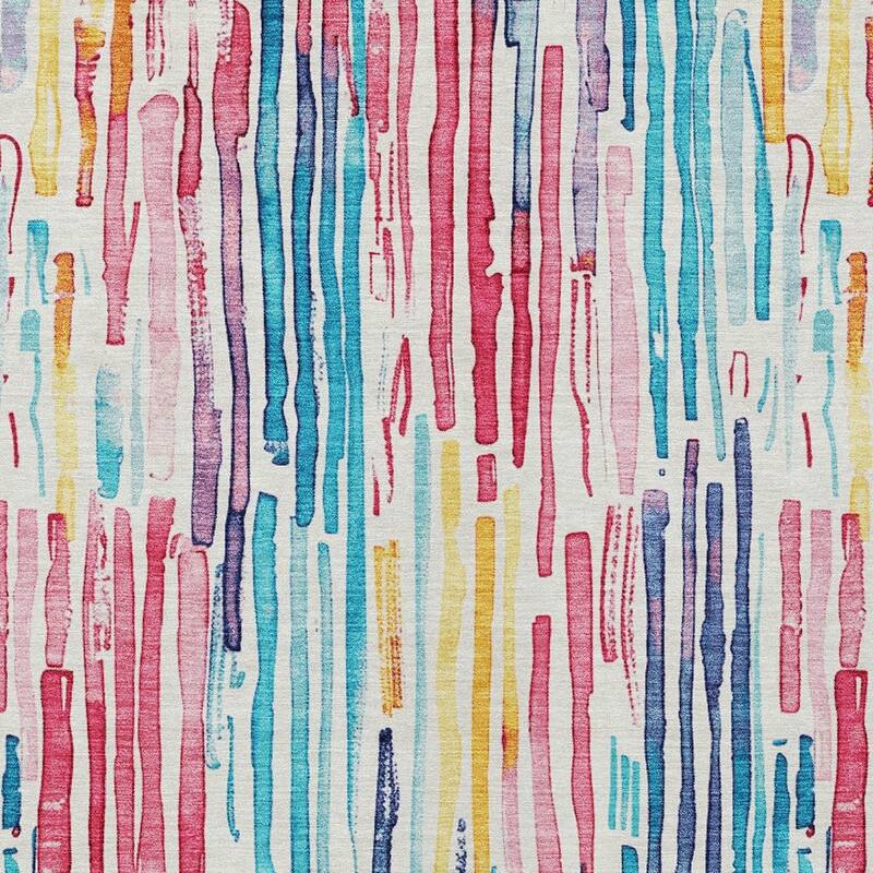 HomeRoots Striped Modern Rectangle Outdoor Rug