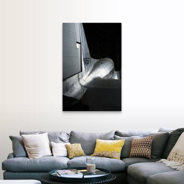 Detail Of Tail And Rudder Of Vintage Military Plane In Museum Canvas Wall Art Overstock 16283058