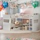 preview thumbnail 2 of 22, Twin Size Bunk Bed with a Loft Bed attached, with Two Drawers,At Least 3 Persons,White