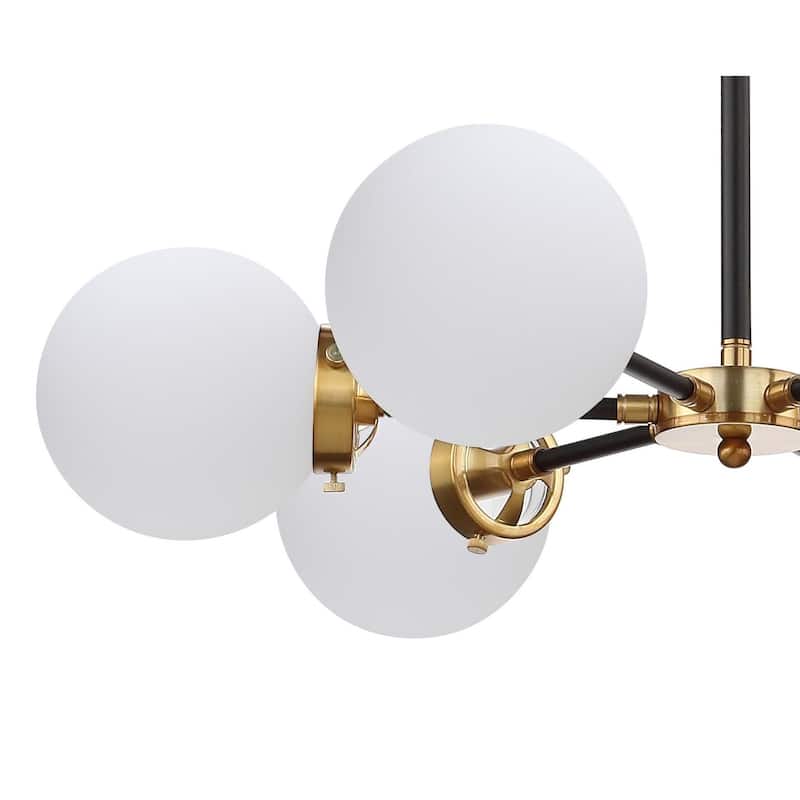 Maura 6-Light 28" Brass Cluster Pendant, by JONATHAN Y