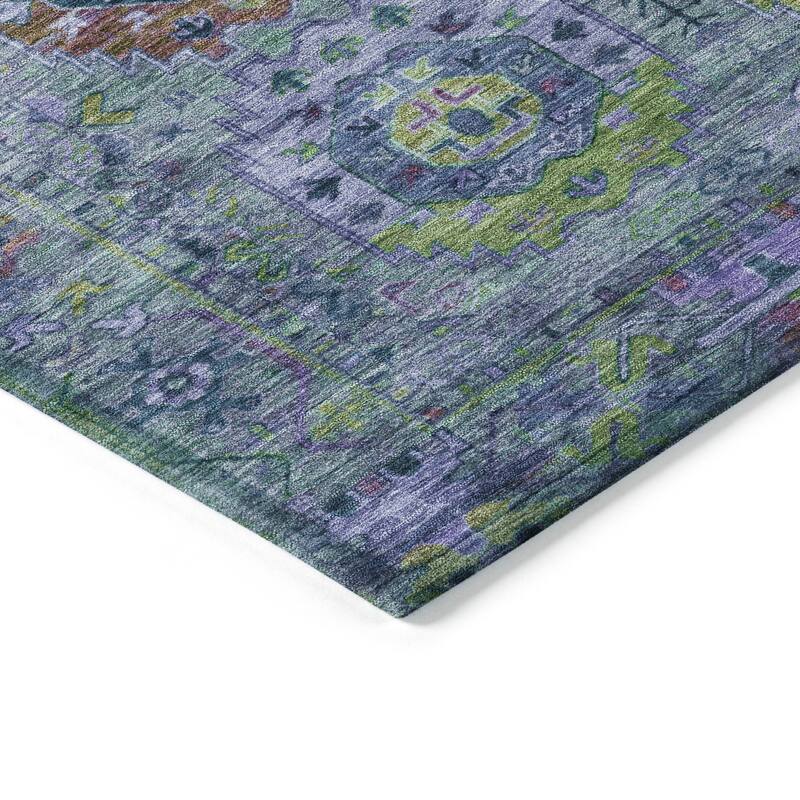 Machine Washable Indoor/ Outdoor Boho Vintage Chantille Rug