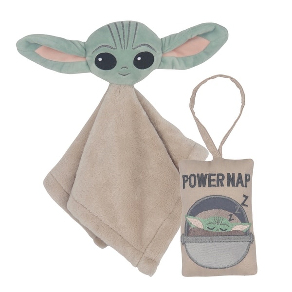 slide 2 of 5, Lambs & Ivy Star Wars Cozy Friends Baby Yoda/Grogu Lovey & Door Pillow Gift Set