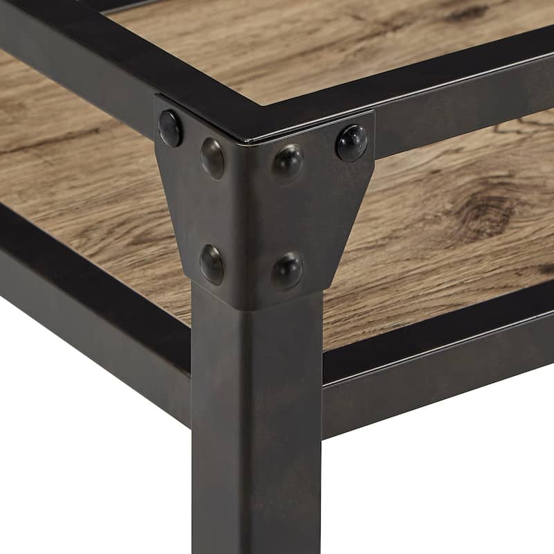 Metropolitan Charcoal Metal and Wood Bar Cart by iNSPIRE Q Artisan