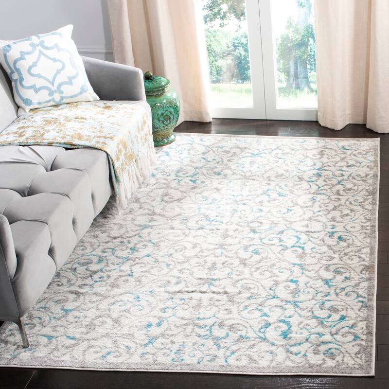SAFAVIEH Skyler Nairne Modern Rug - 9' x 12' - Ivory/Blue
