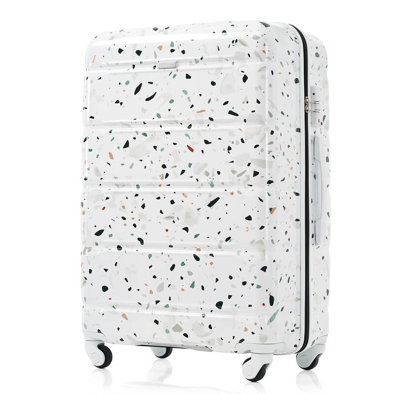 Fashion Luggage Hardshell Luggage with Travel Bag USB Port and Side Hooks, for Boarding Travel, 5 Piece Set