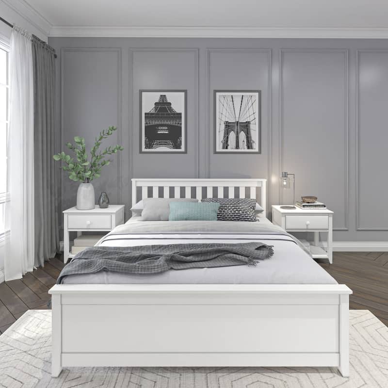 Plank and Beam Classic Real Wood Queen Platform Bed