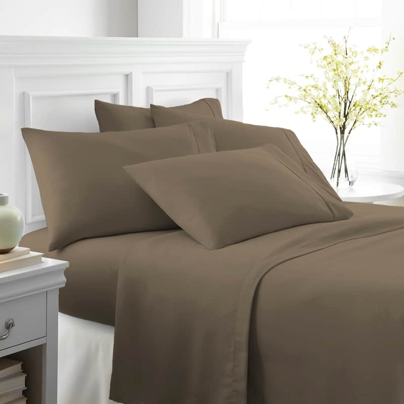 Home Collection Ultra-soft 6-piece Bed Sheet Set - Twin - Mocha