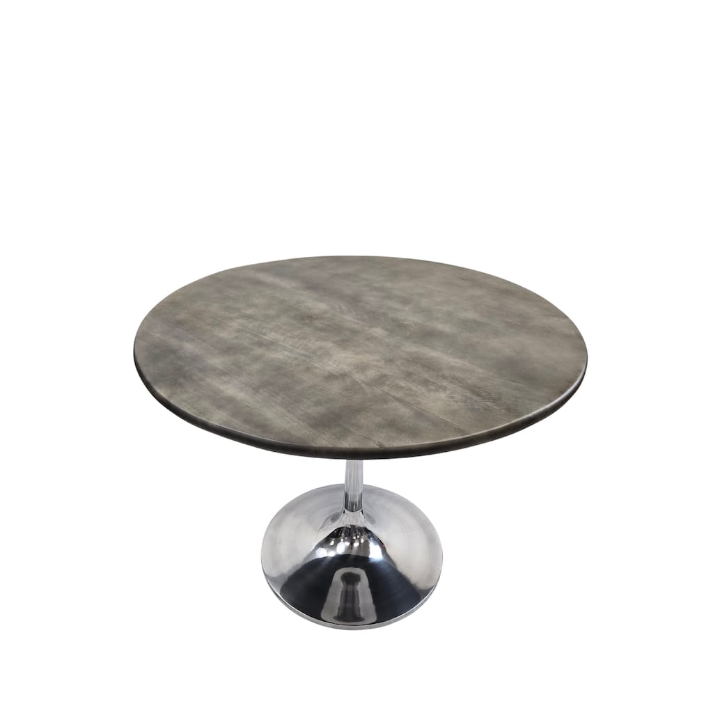 Carolina Living Alden Wood Top 40" Round Dining Table - Fog Gray