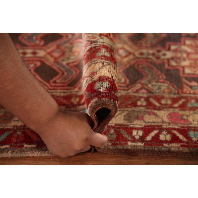 Ardebil Persian Vintage Runner Rug Hand-Knotted Wool Carpet - 2'3" x 9'6"