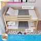 preview thumbnail 5 of 58, Max and Lily Twin over Twin Low Bunk Bed