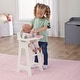 preview thumbnail 1 of 15, Badger Basket Doll High Chair with Accessories and Free Personalization Kit White/Pink Gingham
