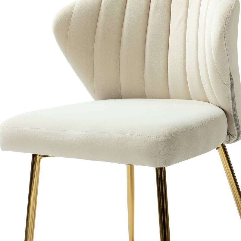 Barbara Contemporary Upholstered Side Chair with Small Base Set of 2 by HULALA HOME