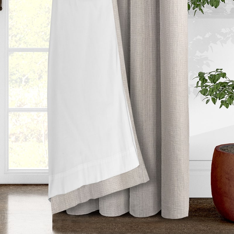 6ix Tailors Payton Natural Grommet Top Drapery Panels Set of 2