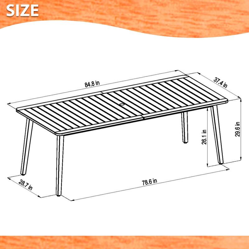 Amazonia 9pc Outdoor Patio Jenthre Dining Wood Set