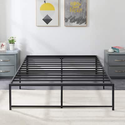 Javlergo 14-Inch Queen Size Metal Platform Bed Frame, No Box Spring Needed