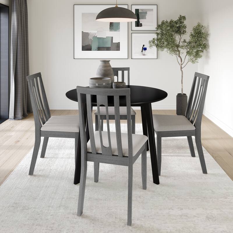CraftPorch Contemporary 4-Piece Chair and Round Table Dining Set