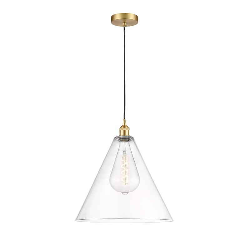 Innovations Lighting Berkshire - 1 Light 16" Cord Hung Mini Pendant - Clear/Satin Gold
