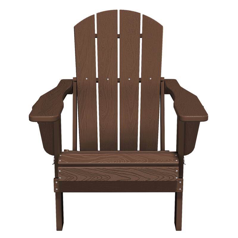 Foldable HDPE Adirondack Chair with Dual Cup Holders