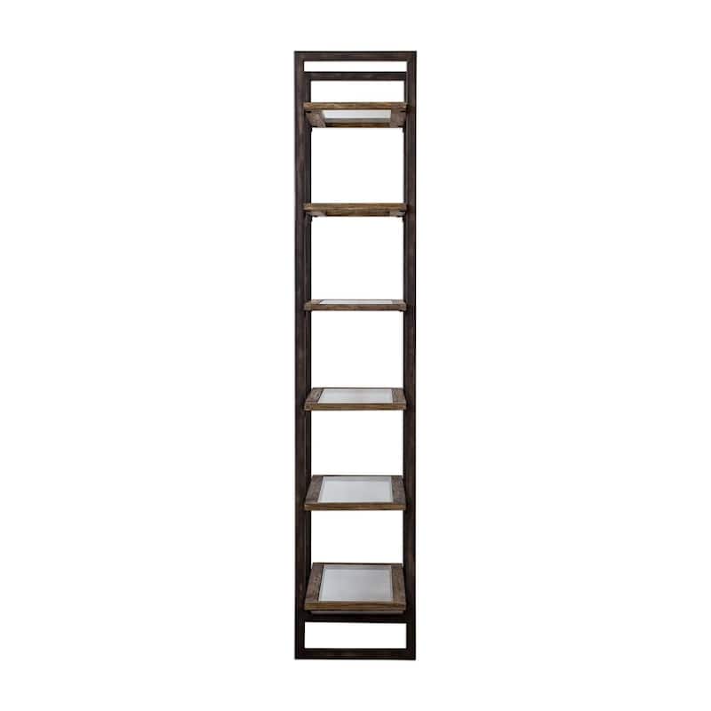 Uttermost Olwyn 36" Wide 6 Shelf Iron Shelving Unit