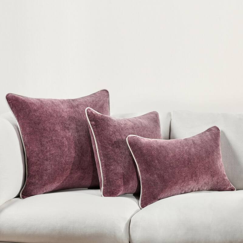 Villa by Classic Home Harriet Velvet Throw Pillow