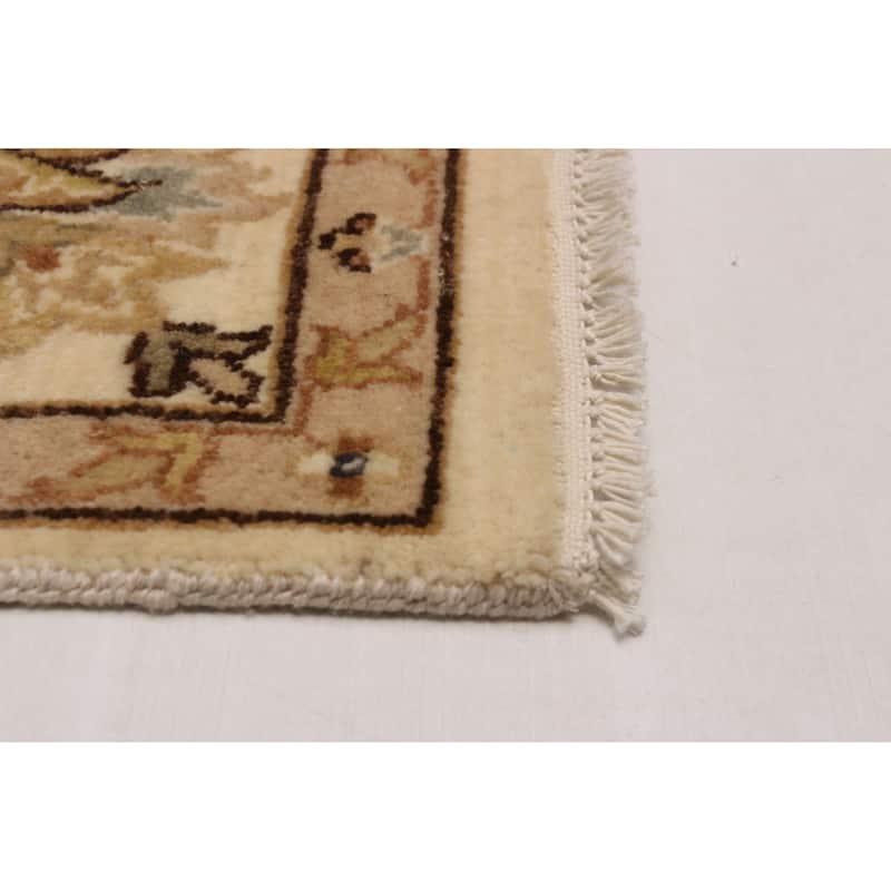 ECARPETGALLERY Hand-knotted Jamshidpour Cream Wool Rug - 5'6 x 8'0