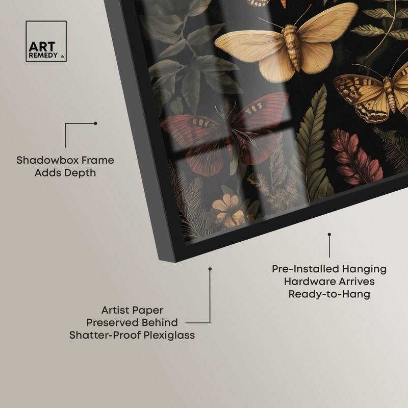 Winged Visitors III Shadowbox by Art Remedy