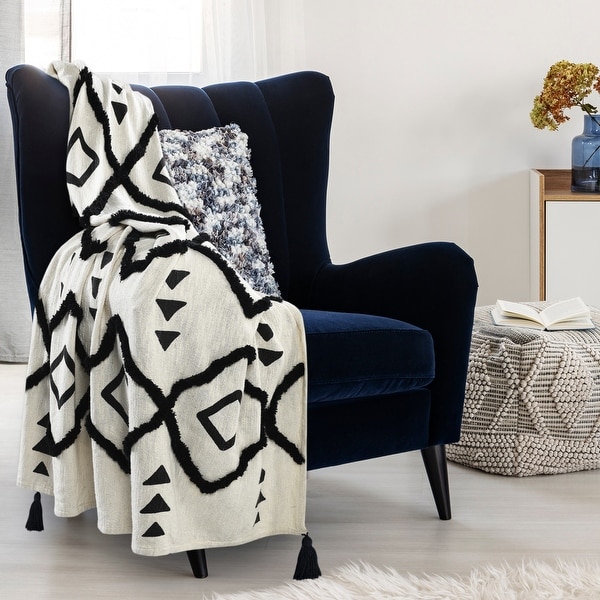 Sevita Modern Boho Tufted Double Diamond Cotton Standard Size