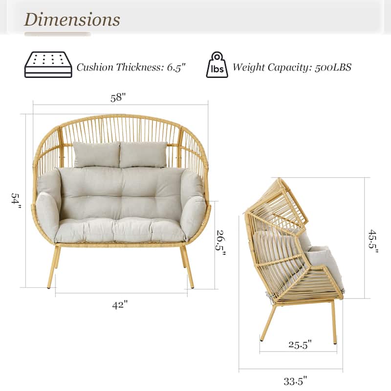 Pocassy Outdoor Egg Chair Garden Funiture
