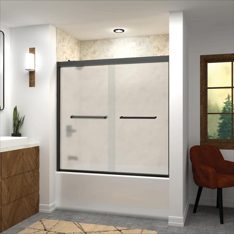 Transolid FBPT605808F-R 58" High x 59" Wide Bypass Frameless Shower