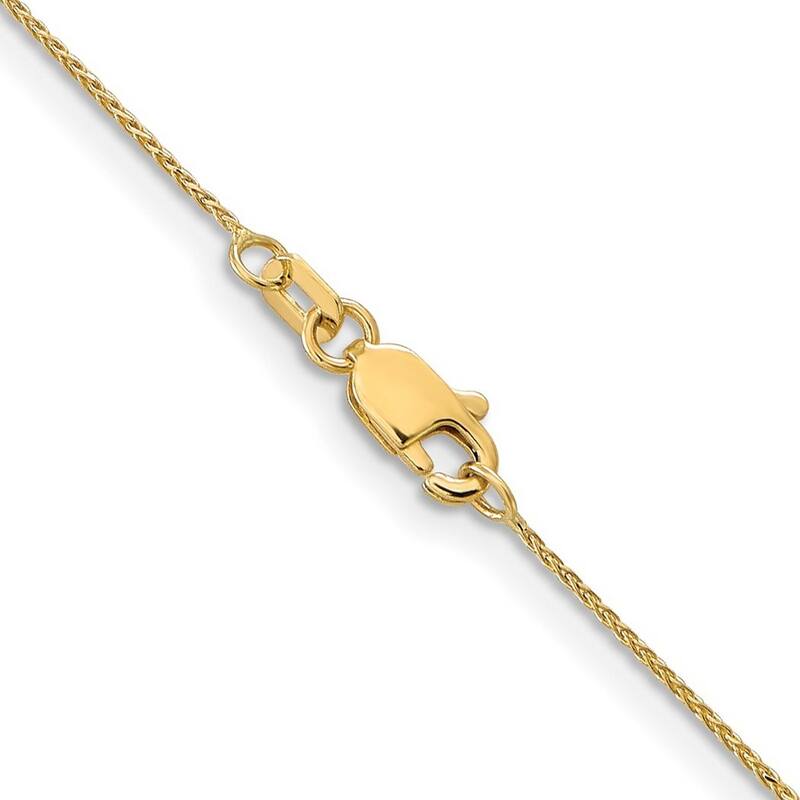 Curata 10k Yellow Gold Solid 0.65mm Diamond-Cut Wheat Chain Necklace Options: 16 18 20 24