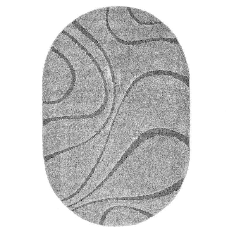 Nuloom Krista Contemporary Swirls Shag Area Rug