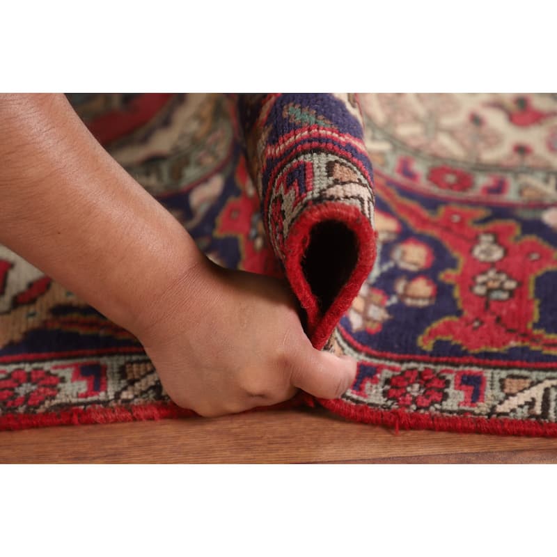 Tabriz Persian Vintage Area Rug Hand-Knotted Geometric Wool Carpet - 6'7"x 9'7"
