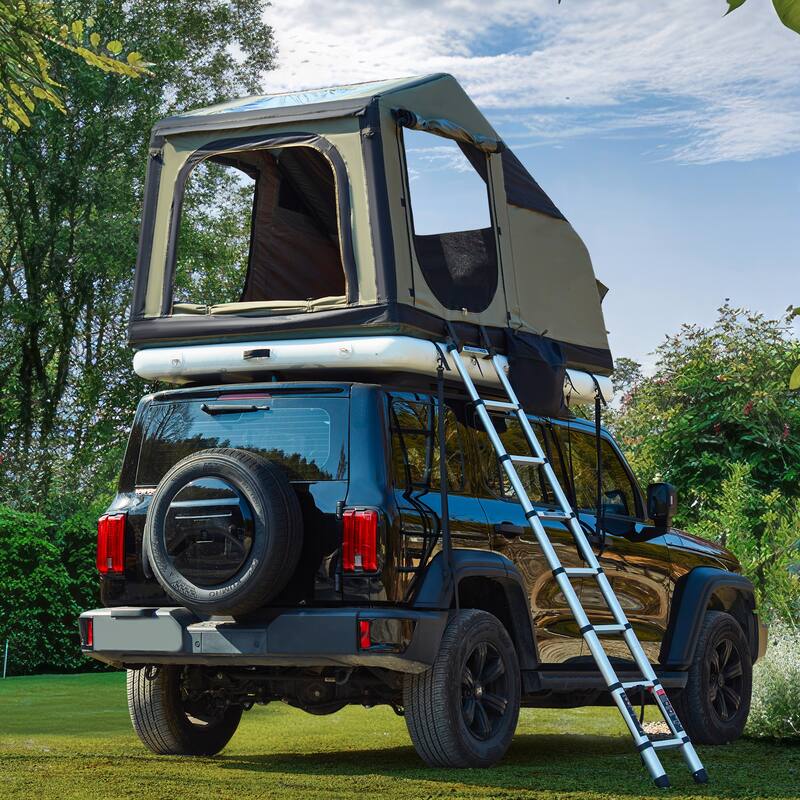 Erommy Inflatable Camping Tent, Glamping Tents 4 Season Waterproof Windproof Cotton Tent with Stove Jack & Mesh Windows & Pump