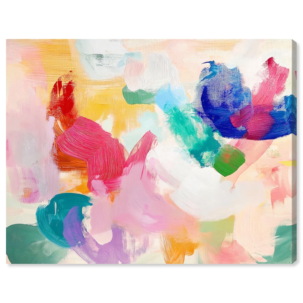 Pastel Riot I Colorful Canvas by Art Remedy, Gallery Wrapped