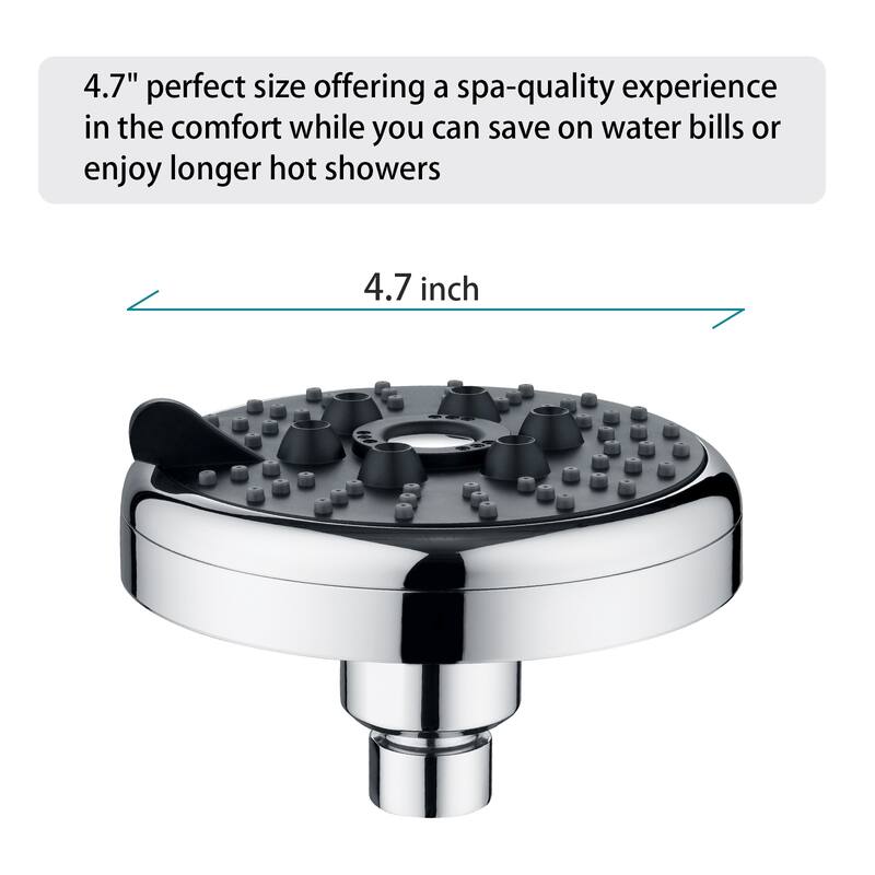 BRIGHT SHOWERS Rain Showerhead Fixed Shower Head Angle Adjustable High