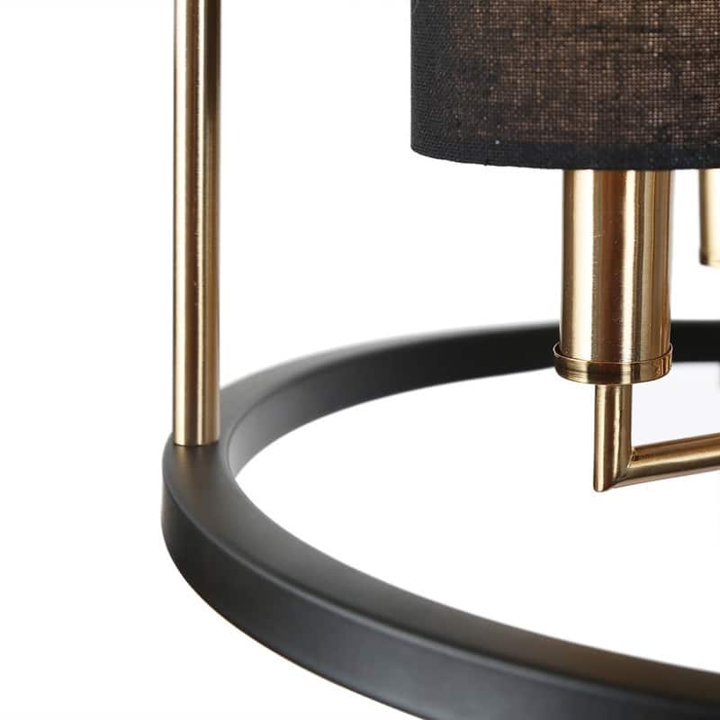 Evaie Mid-century Modern 4-light Semi-flush Mount Lights with Fabric Shade - D12.5'' x H15.5''