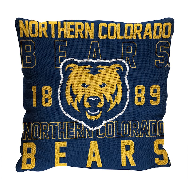 NCAA Northern Colorado Bears Stacked 20 Inch Pillow