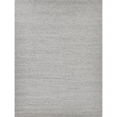 EXQUISITE RUGS Lauryn Handwoven Polyester/Cotton Grey Area Rug.