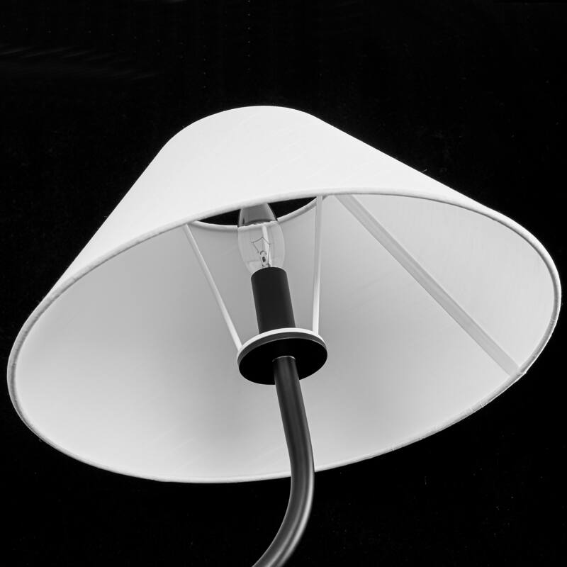 2-Light Modern Black/Gold Linear Fabric Cone Large Pendant Light for Kitchen Island