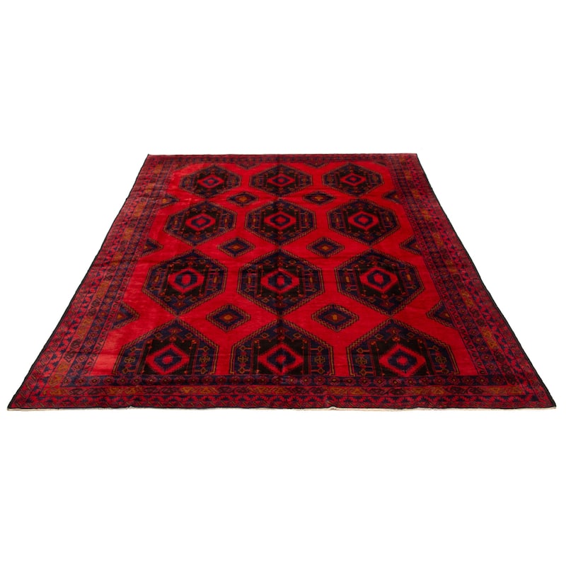 ECARPETGALLERY Hand-knotted Teimani Red Wool Rug - 9'6 x 11'10
