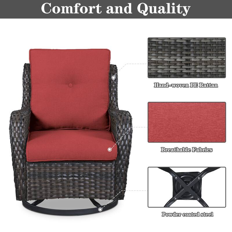 Patio Sofa Sets with Fire Pit Table