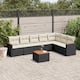 Option Black and cream 8 Piece Set With table