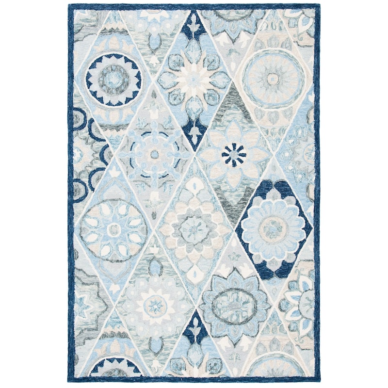 SAFAVIEH Handmade Suzani Cicely Floral Trellis Wool Rug