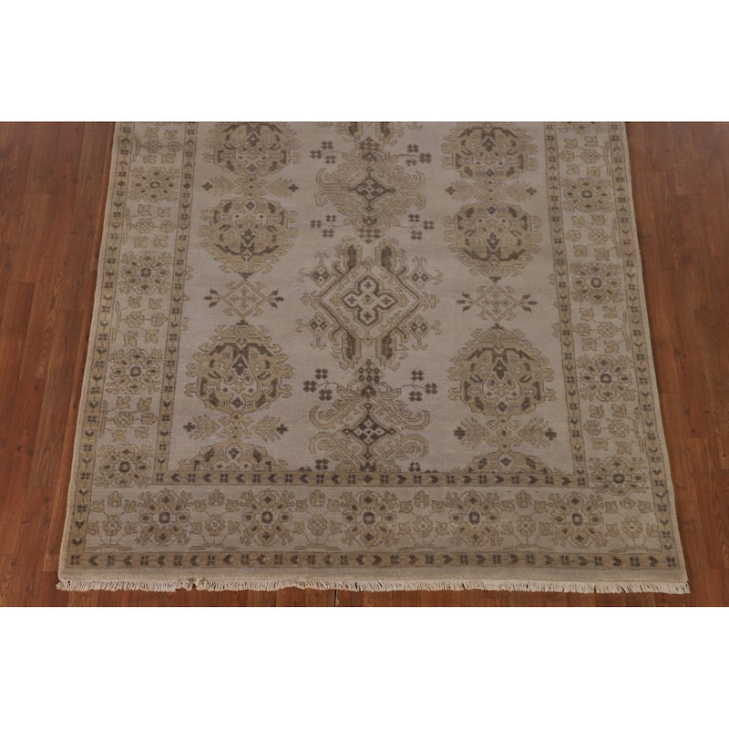 Earth Tone Oushak Oriental Area Rug Handmade Living Room Wool Carpet - 6'0"x 9'0"