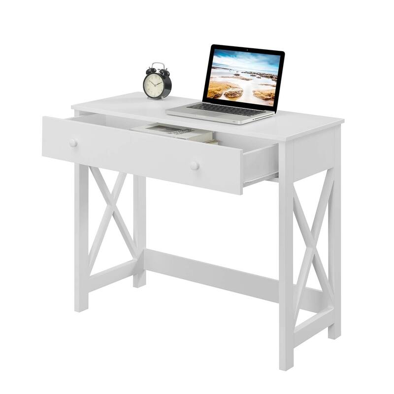 Home Office Desk 36 Inch - Modern Computer Writing Table with Drawer