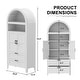 preview thumbnail 7 of 8, Arched Storage Cabinet Display Shelves 2 Drawers