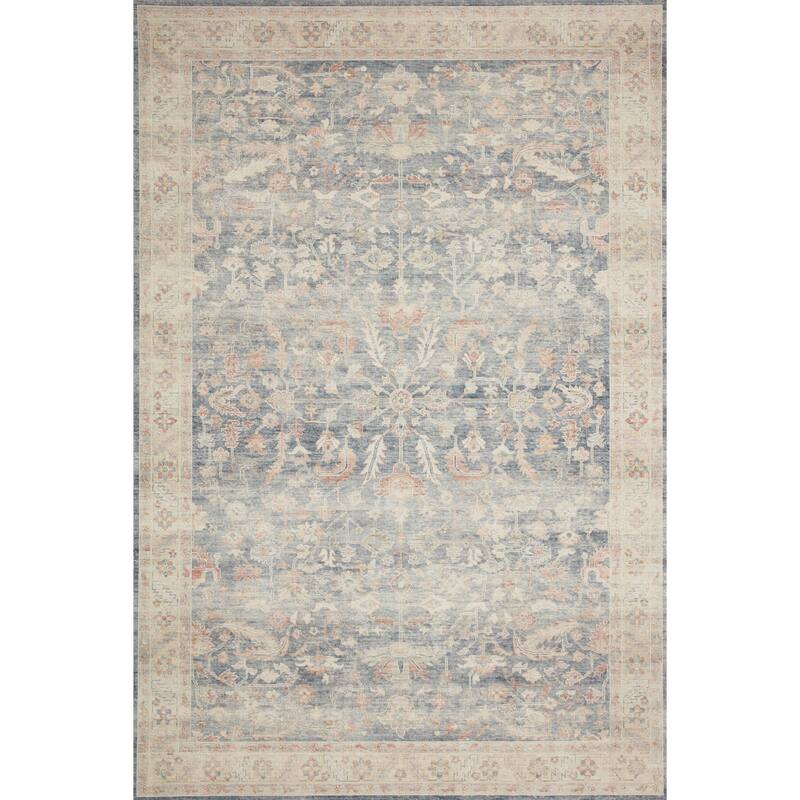 Alexander Home Venetian Printed Botanical Distressed Area Rug