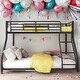 preview thumbnail 2 of 11, Twin XL over Queen Metal Floor Bunk Bed,Sturdy Frame for Home