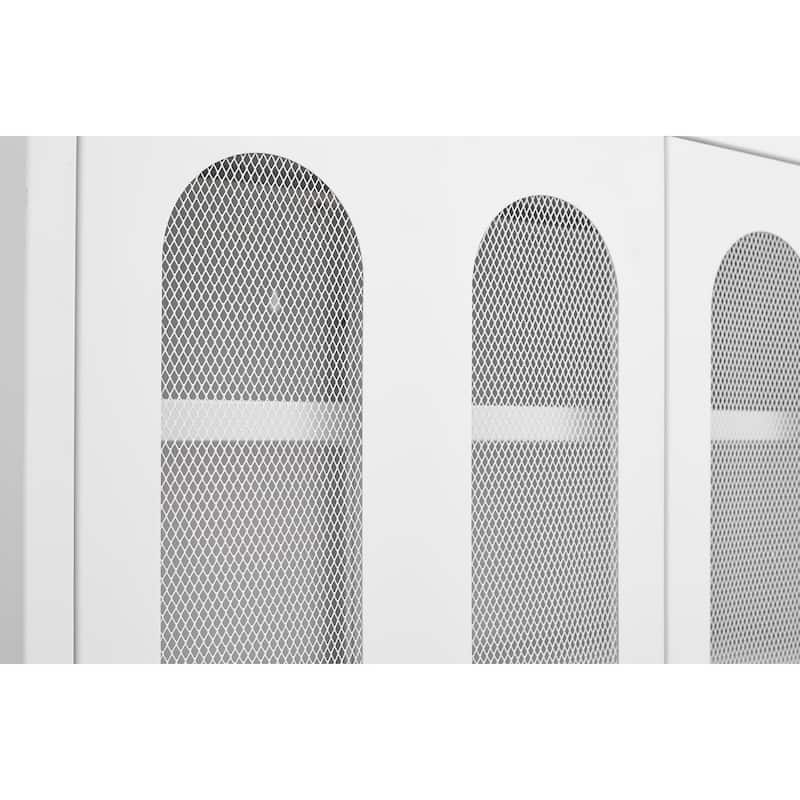 5.9"H Foot Double-Sided Door Shoe Cabinet With Movable Double-Layer Partitions And Hollow Base Moisture-Proof And Seismic Design